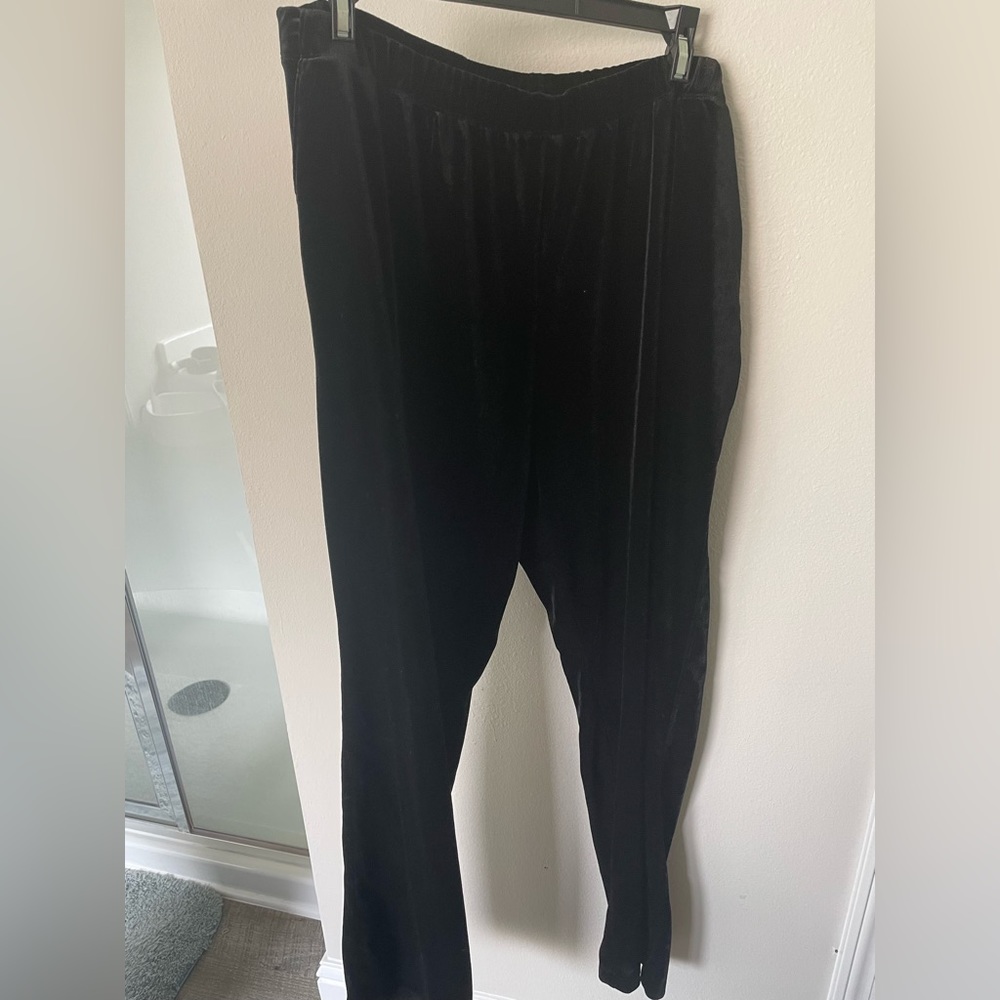 Land’s End Velour Pants Size L 14-16